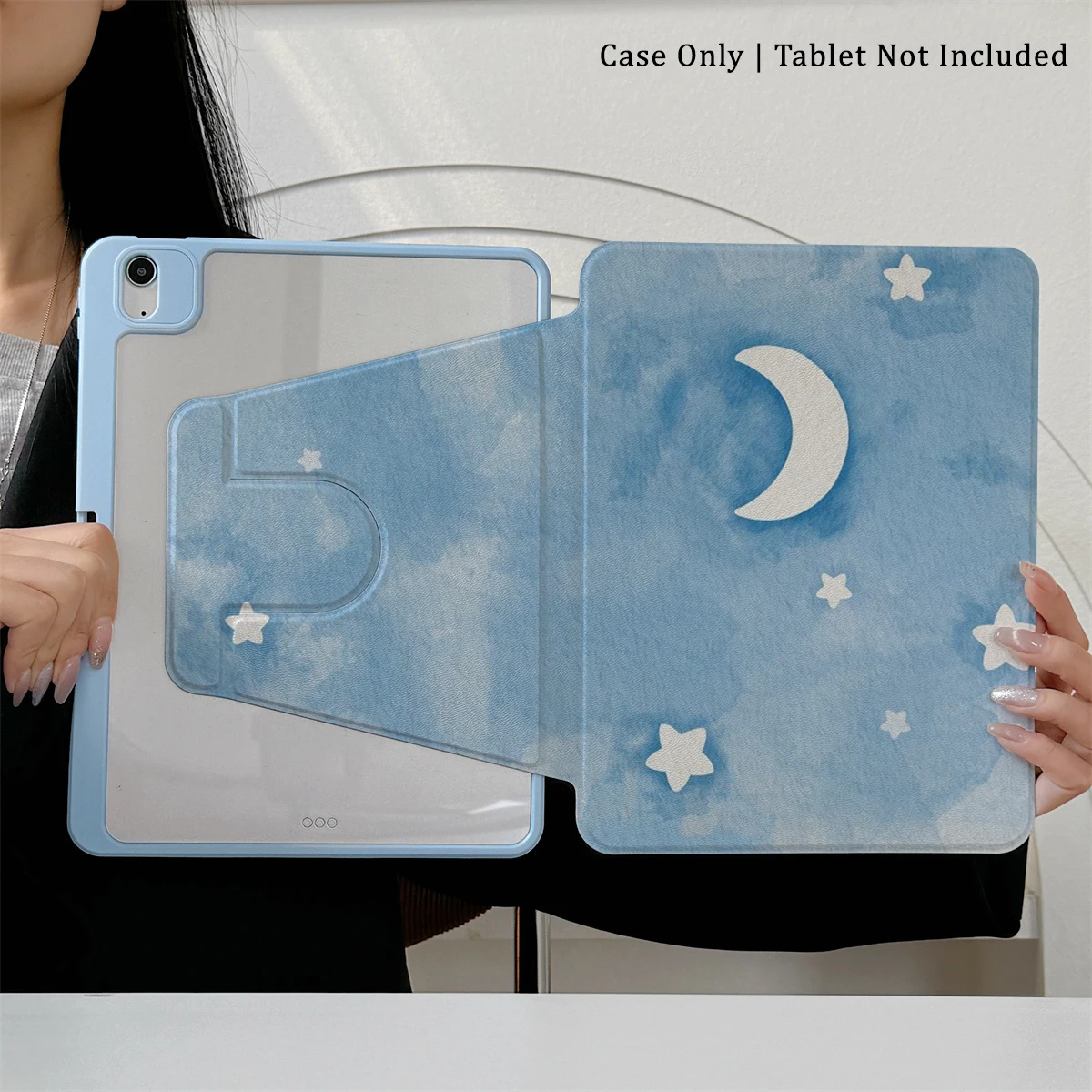 

360 ° Вращающийся складной чехол для легкой защиты вашей подушечки: совместим с iPad Air 6, Air 5,4,10,2024, air m3/a16 2025