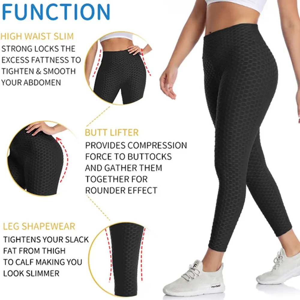 Dot leggings Woman Side pockets High Waist fitness leggings Push up Female Gym Workout pant Breathable Sports Leggins