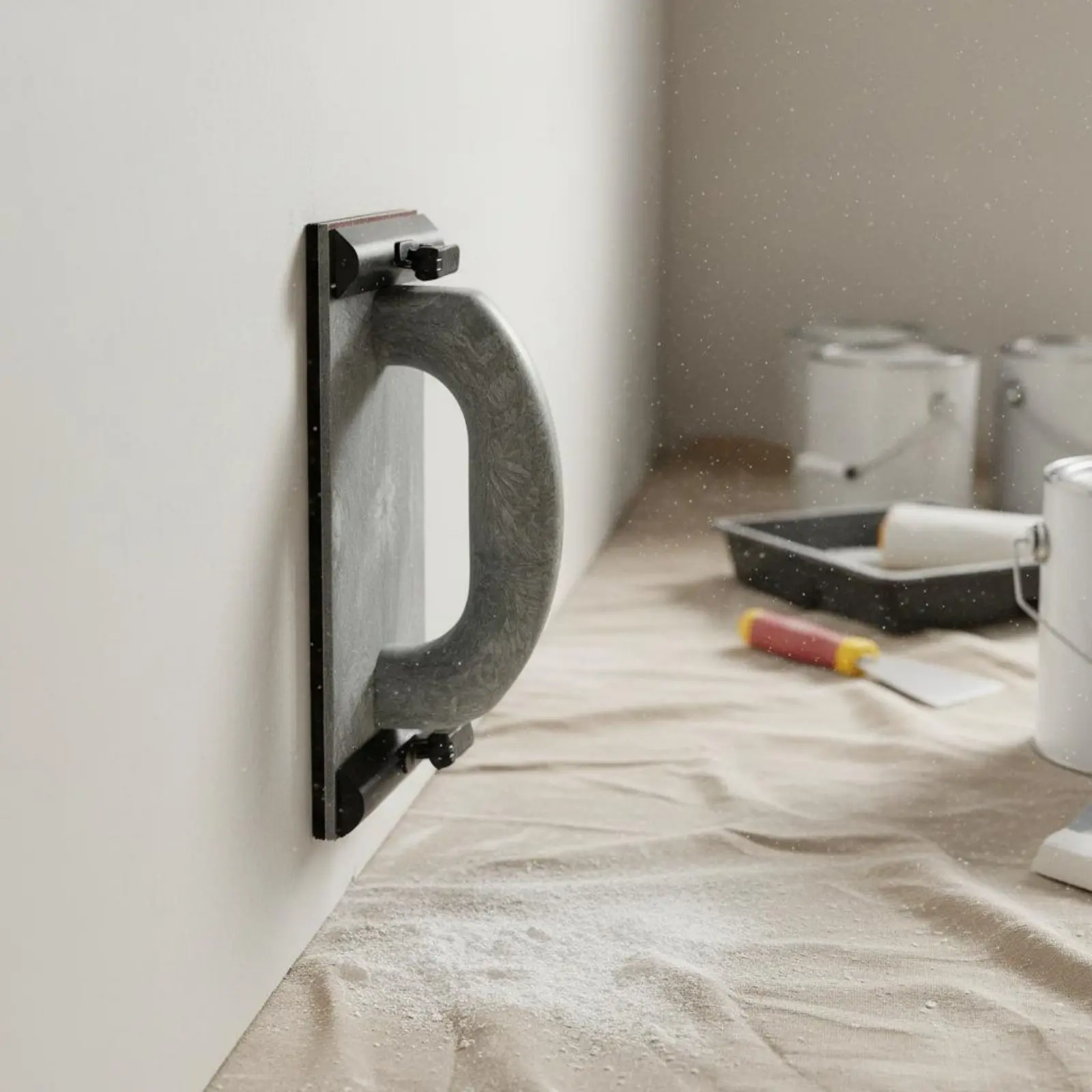 Wall Sanding Tool Sturdy Plastic Quick Change Sandpaper Holder Sandpaper Holder Labor-Saving Hand Sander Clamp for Renovation
