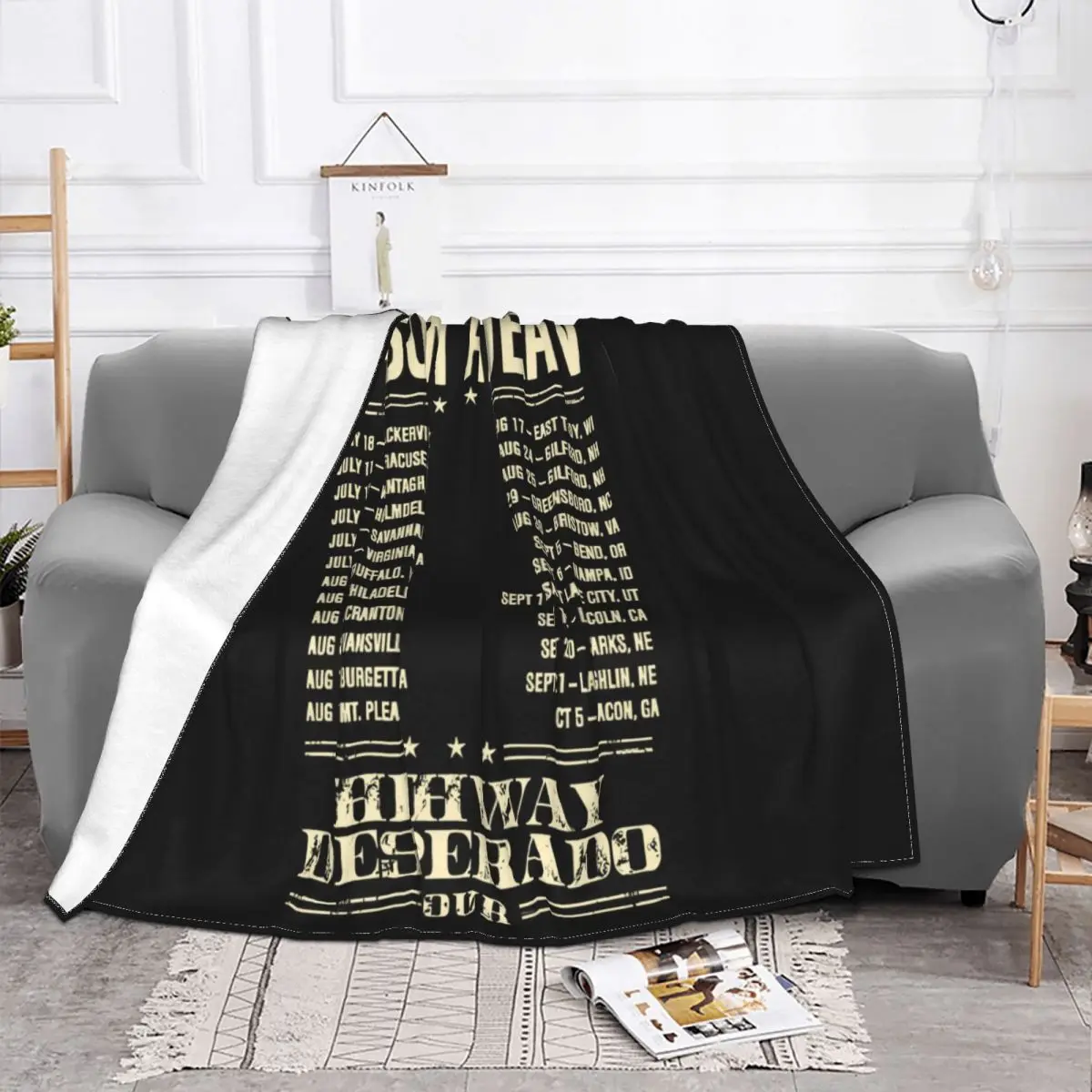 Jason Aldean Highway Desperado Tour 2024 1 Quilt Blankets Throw Blanket Thin Wadding Blanket Throw Blanket