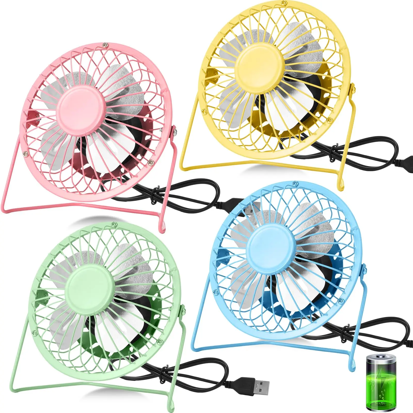 USB Fan Adjustable Rotating Desktop Fan For Summer Small Home Or Office Bedroom Desktops Powered Only By USB