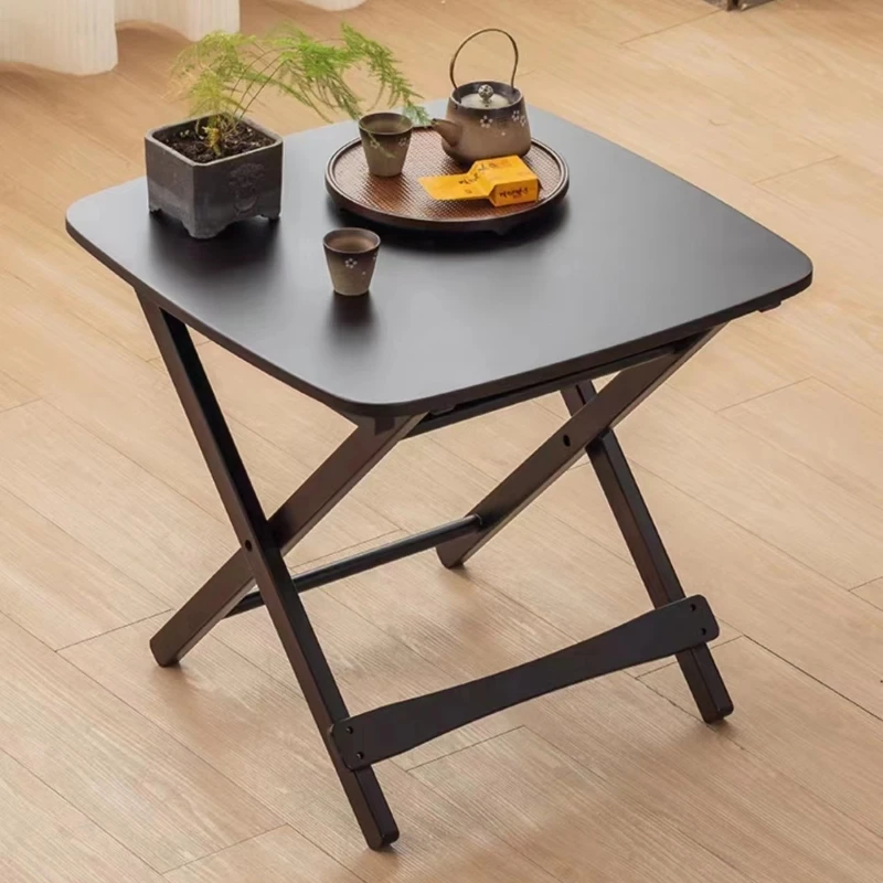 

‌ Портативный складной стол, квадратный журнальный столик из массива дерева, набор для бистро на балконе, стол для пикника на открытом воздухе для дома/сада