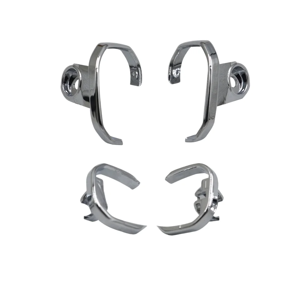 4PCS Silver Tone Inner Door Handle Ring Trim Set for Porsche For Cayenne 2011 through 2017 Interior Replacement Part
