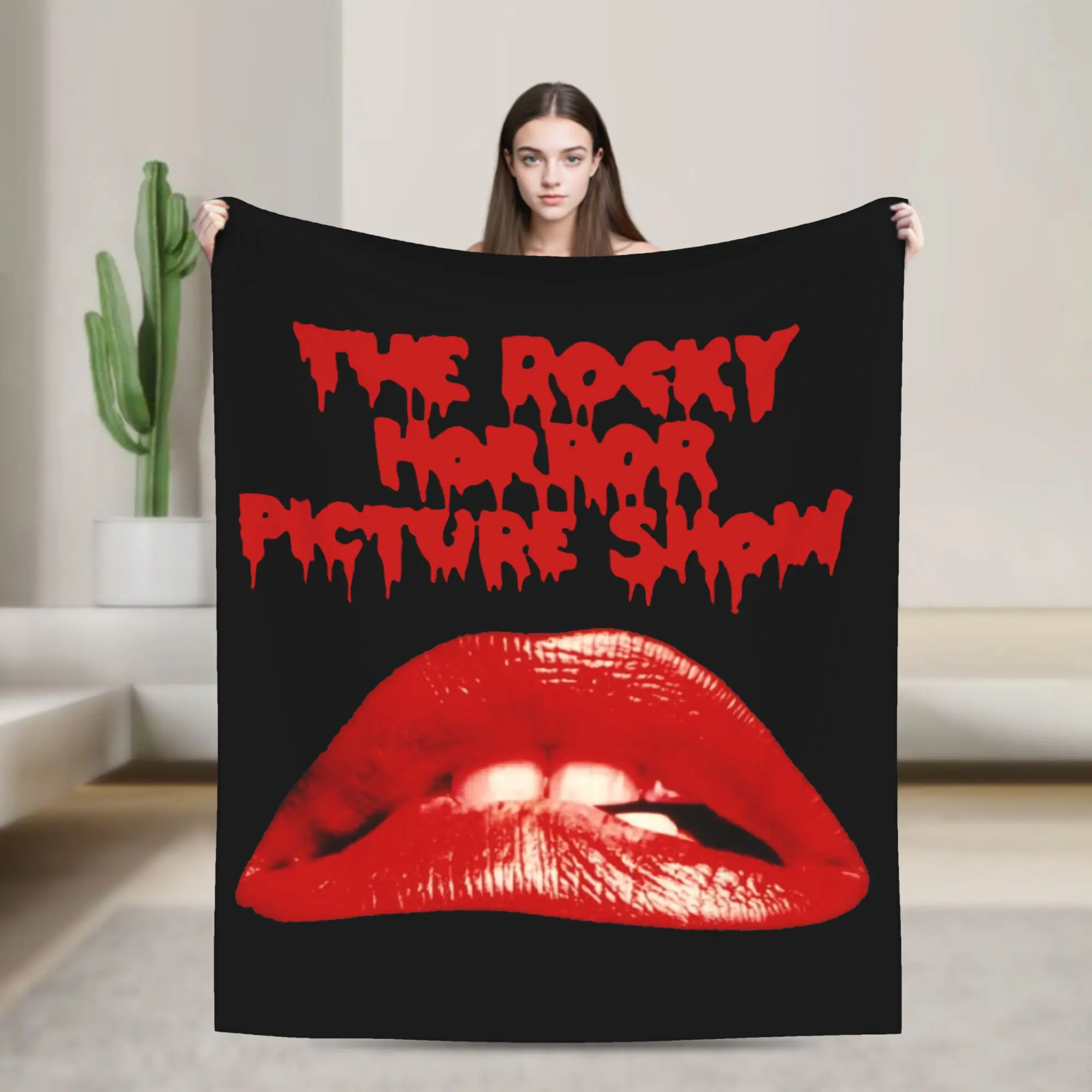 The Rockys Horror Picture Show Blanket Flannel Autumn/Winter  Multi-function Thin Throw Blankets for Bedding Couch Rug Piece