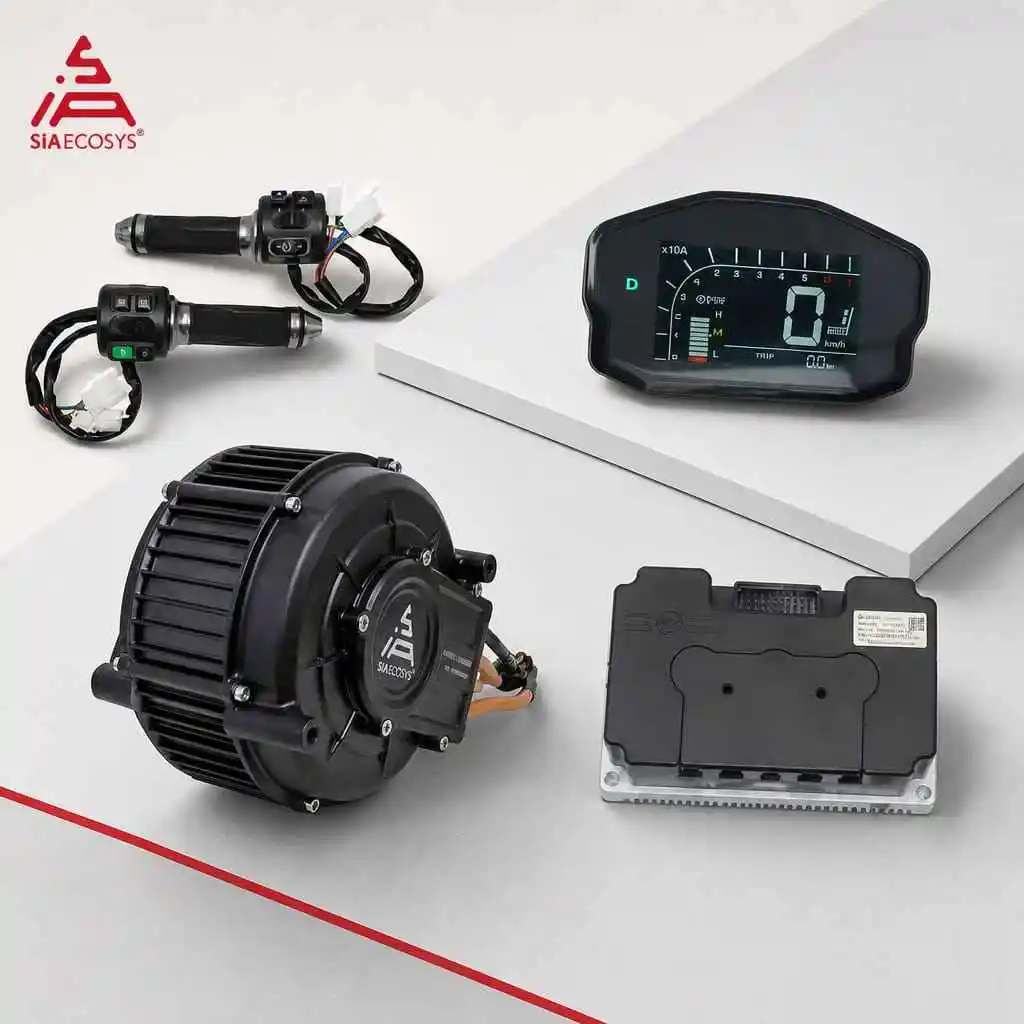 QSMOTOR QS165 V2 5000W 72V 35H Hall PMSM Mid Drive Motor Kit with FarDriver ND72680 Controller for E-Motorcycle Upgrade