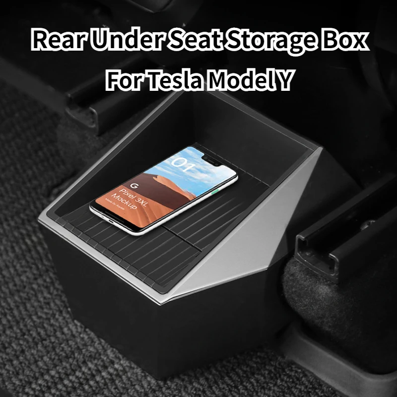 

For Tesla Model Y 2021-2024 Underseat Storage Box Cybertruck Rear Middle Storage Box Air Conditioning Outlet Storage Accessories