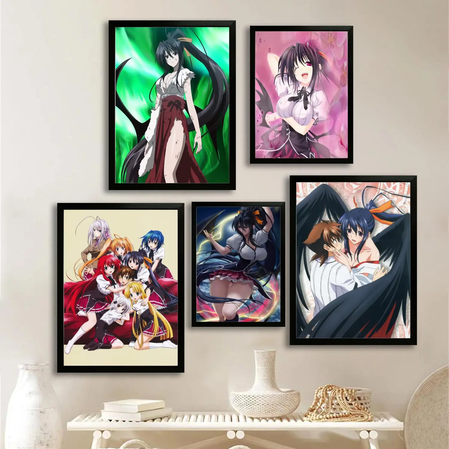 akeno himejima anime Canvas Art Poster and Wall Art, Picture Print, Modern Family Bedroom Decor, Posters,Decorative painting