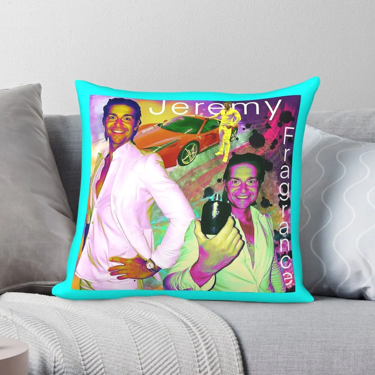 Jeremy Fragrance Fever Dream Square Pillowcase Polyester Linen Velvet Pattern Zip Decor Pillow Case Bed Cushion Case