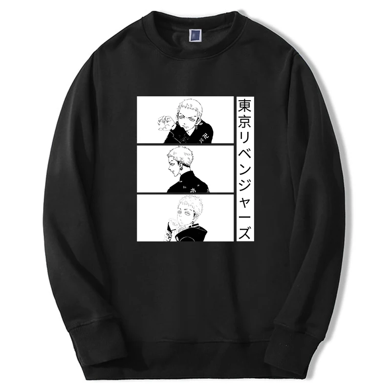 2024 Hot Anime Tokyo Revengers Hoodies Men Women Mikey Anime Graphic Sweatshirts Loose Casual Round Neck Streetwear Clothes