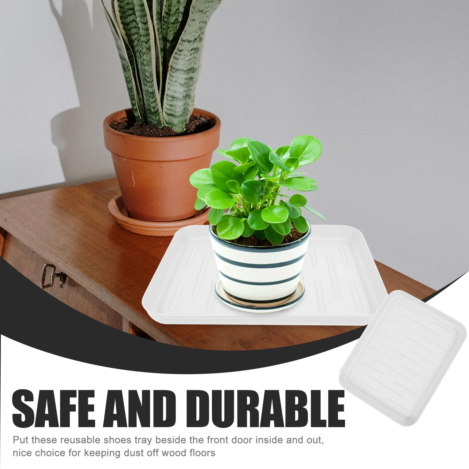 صينية أحذية بلاستيكية متعددة الأغراض، لوحة تخزين متعددة الأغراض للمدخل والمدخل والخارجي والأحذية الكبيرة وصينية تنظيف #2