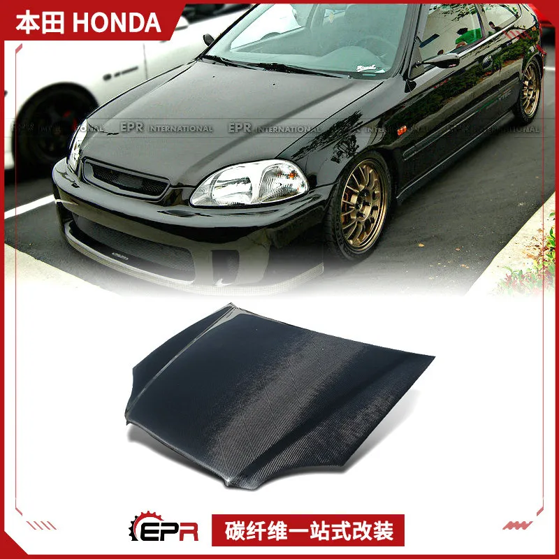 

Suitable for Honda EK 6th generation Civic carbon fiber modification, original engine cover, front hood