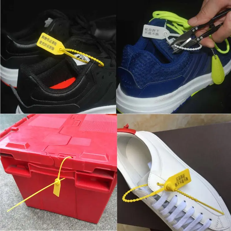 100 Pcs Plastic Tamper Seals Disposable Signage Numbered Security Tags for Fire Extinguishers Adjustable Length Dropship