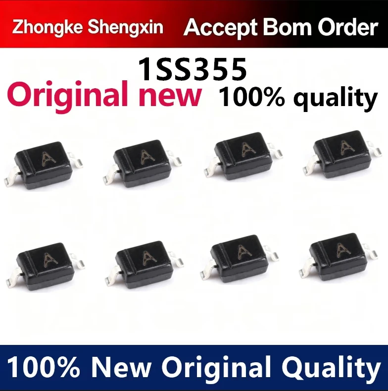 （5pcs-100pcs）1SS355 silk screen A SOD-323 80V/100mA surface mount switch diode