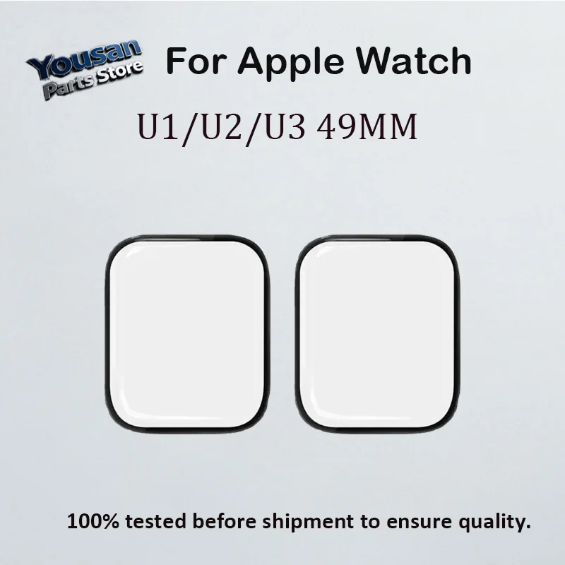 スマートウォッチガラス-10個入り-スクリーンフロントアウターガラス-oca-apple-watch-ultra-49mm-u1-u2-u3用-アウターガラス交換修理部品