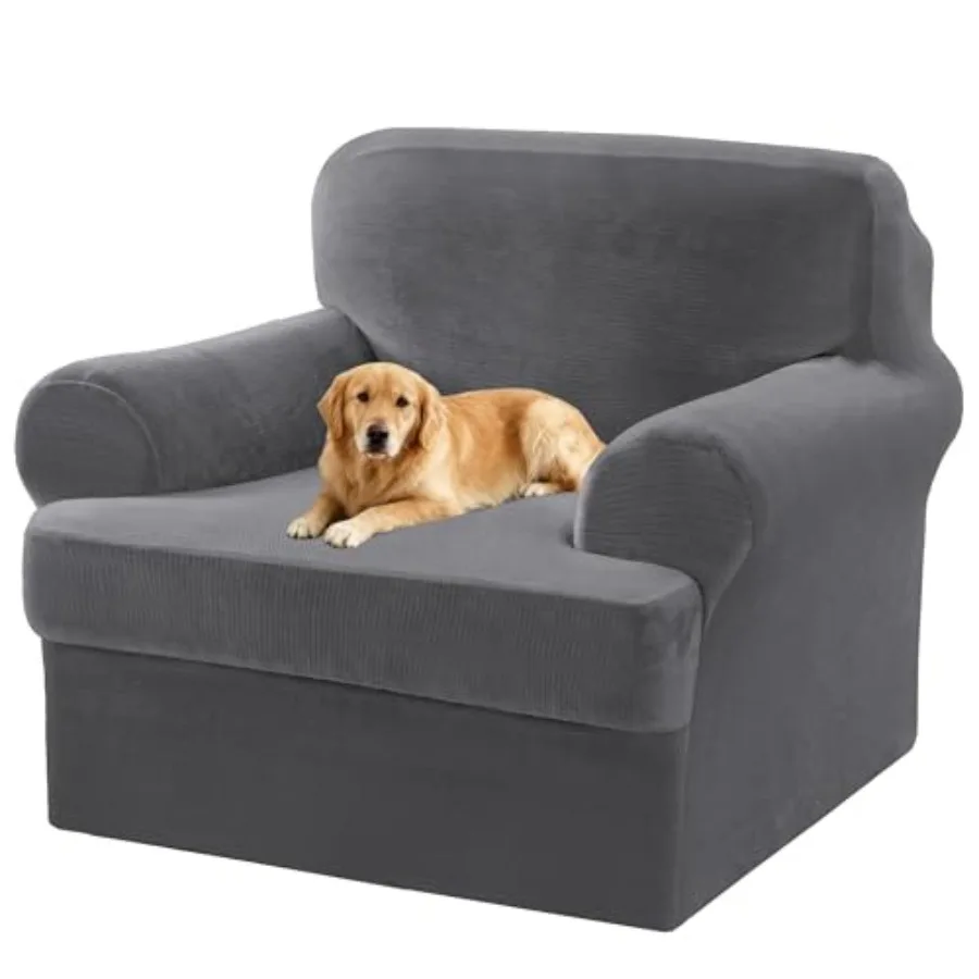 

2 штуки чехлов для кресел T-Chion из велюра, эластичные чехлы для диванов T-Chion, чехлы для кресел для гостиной с индивидуальными элементами T-Chion