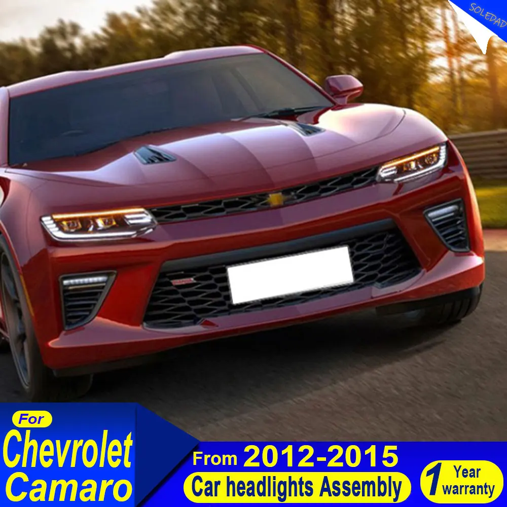 For Chevrolet Camaro Headlights 2012 2013 2014 2015 Full LED Projetor Headlamp Daytime Running Light Automotive Accessories