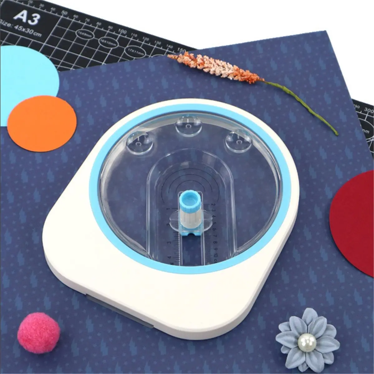 360° Adjustable Circle Cutter 1''-4'' Cutting Diameter, Heavy-Duty Circular Cutting Tool for Cardboard Scrapbooking DIY