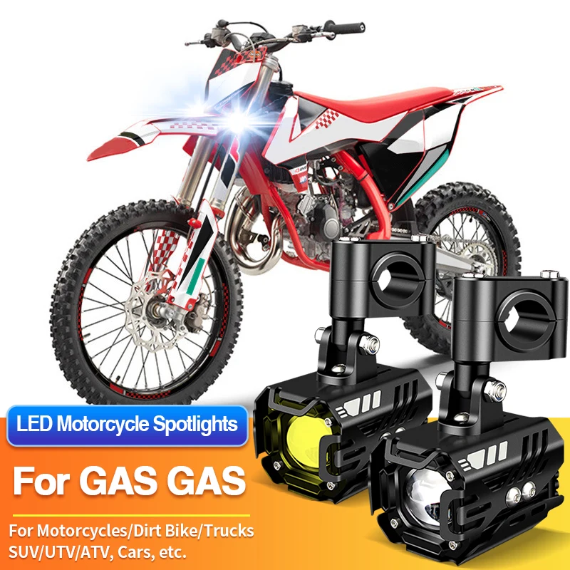 

1/2PCS LED Motorcycles Headlight Dual Color Spotlight Truck Car SUV ATV for GAS GAS MC85 19/16/17/14/MC125/MC250/MC450/SM700/TXT