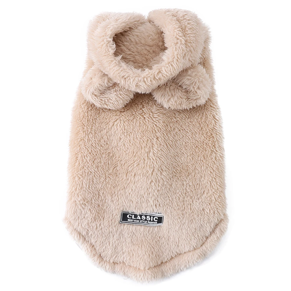 3-teiliger weicher Haustiermantel für kleine und mittelgroße Hunde und Katzen, warme Fleece-Katzenhoodies für den Winter, lustige, niedliche Kleidung mit Hasenohren für Sphynx-Katzen – Detail 6
