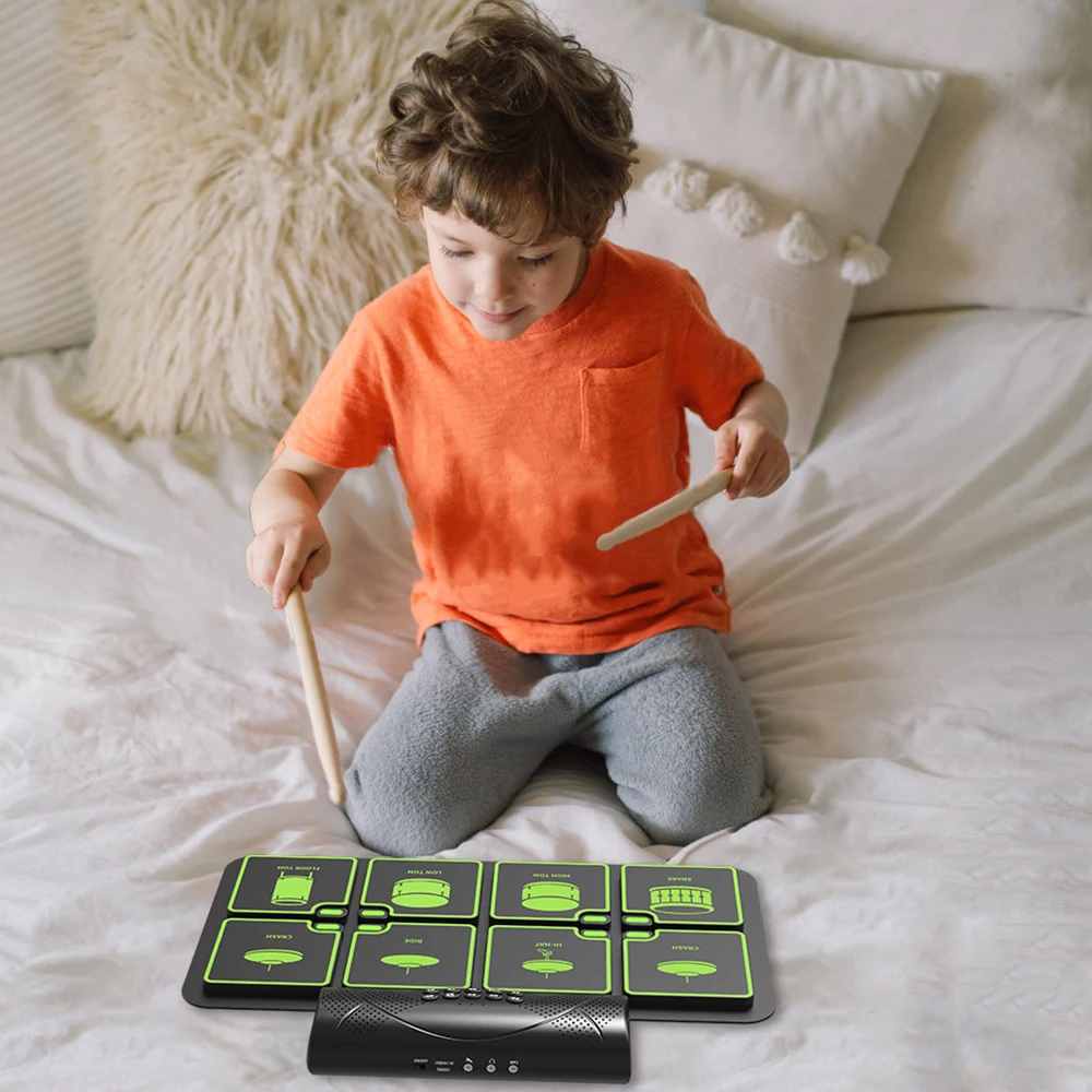 

Wholesales Electronic Hand Roll Drum MIDI MD863 Roll Up Drum Kit Music School Gift Professional Drum Set With Speaker