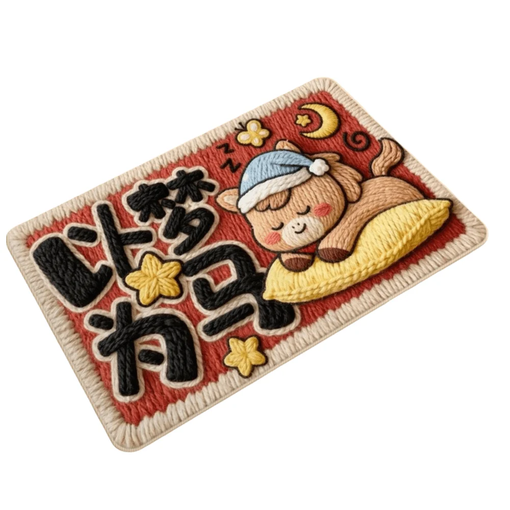 Alfombra de Entrada con Diseño de Caballo para el Año Nuevo, Alfombra Roja de Secado Rápido, Absorbente de Agua, Manta Suave para el Año Nuevo 2026