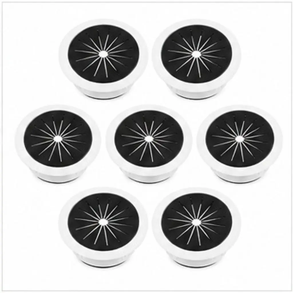 10Pcs Round Table Cable Grommet Plastic Desk Hole Cover Easy Install Dustproof Cable Organizer for Computer Home Conference Room