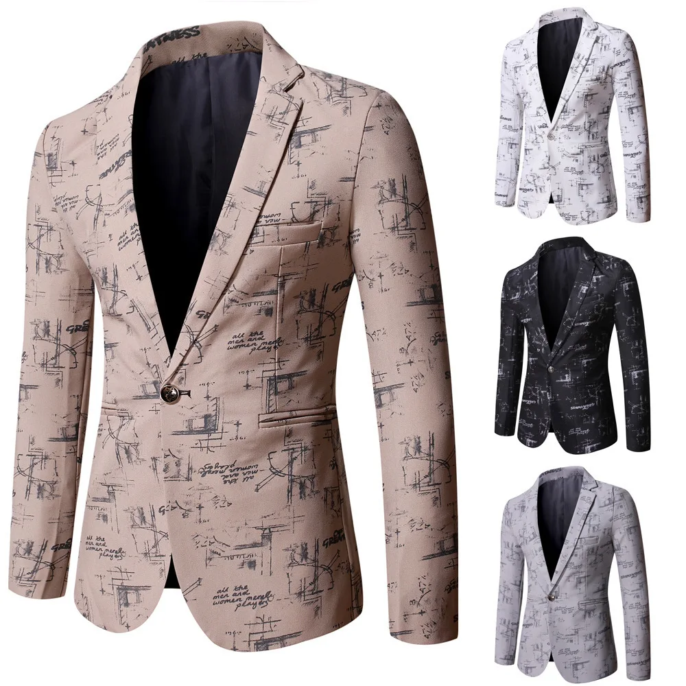 Men's Suit One Button Suit Lapel Jacket