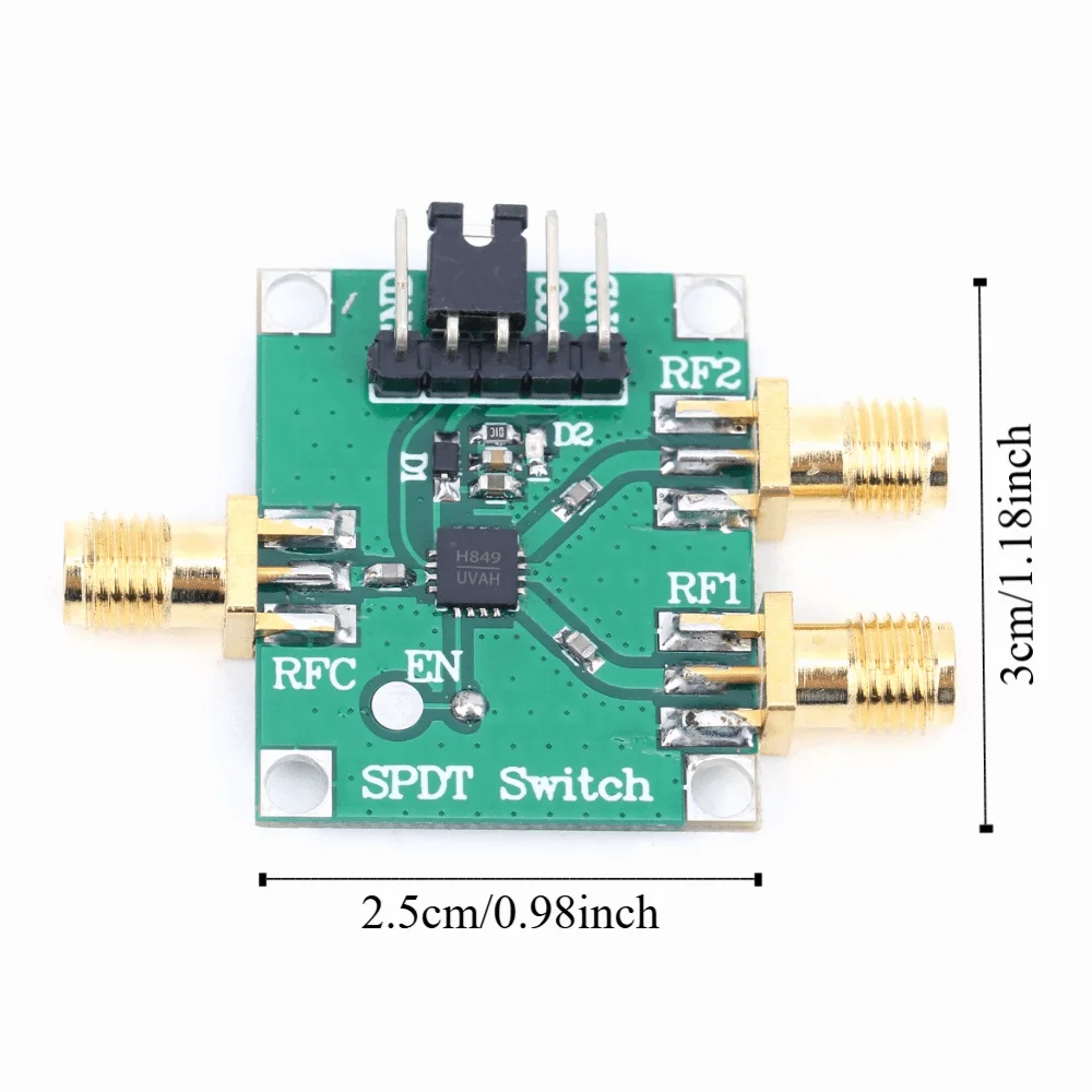 HMC849/HMC349 Modulo interruttore RF 3-5V 4GHZ/6GHZ SPDT Modulo RF Interfaccia SMA 50Ohm Interruttore RF a doppio tiro unipolare