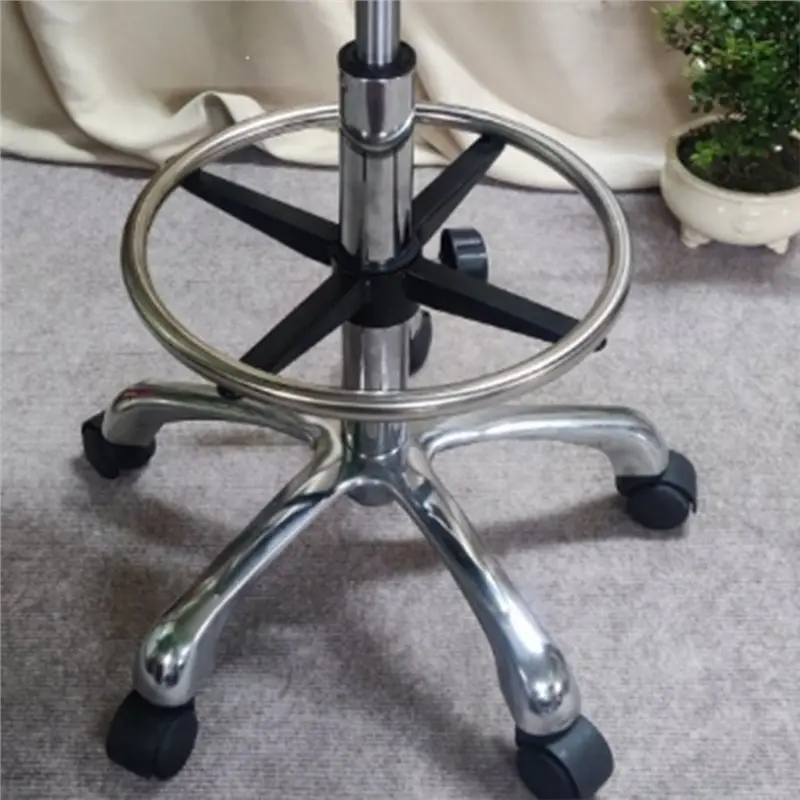 A74E-Office Stool Salon Stool Foot Ring Foot Rest Universal Metal Chrome 16 Inches Diameter For Studio Drafting Chair