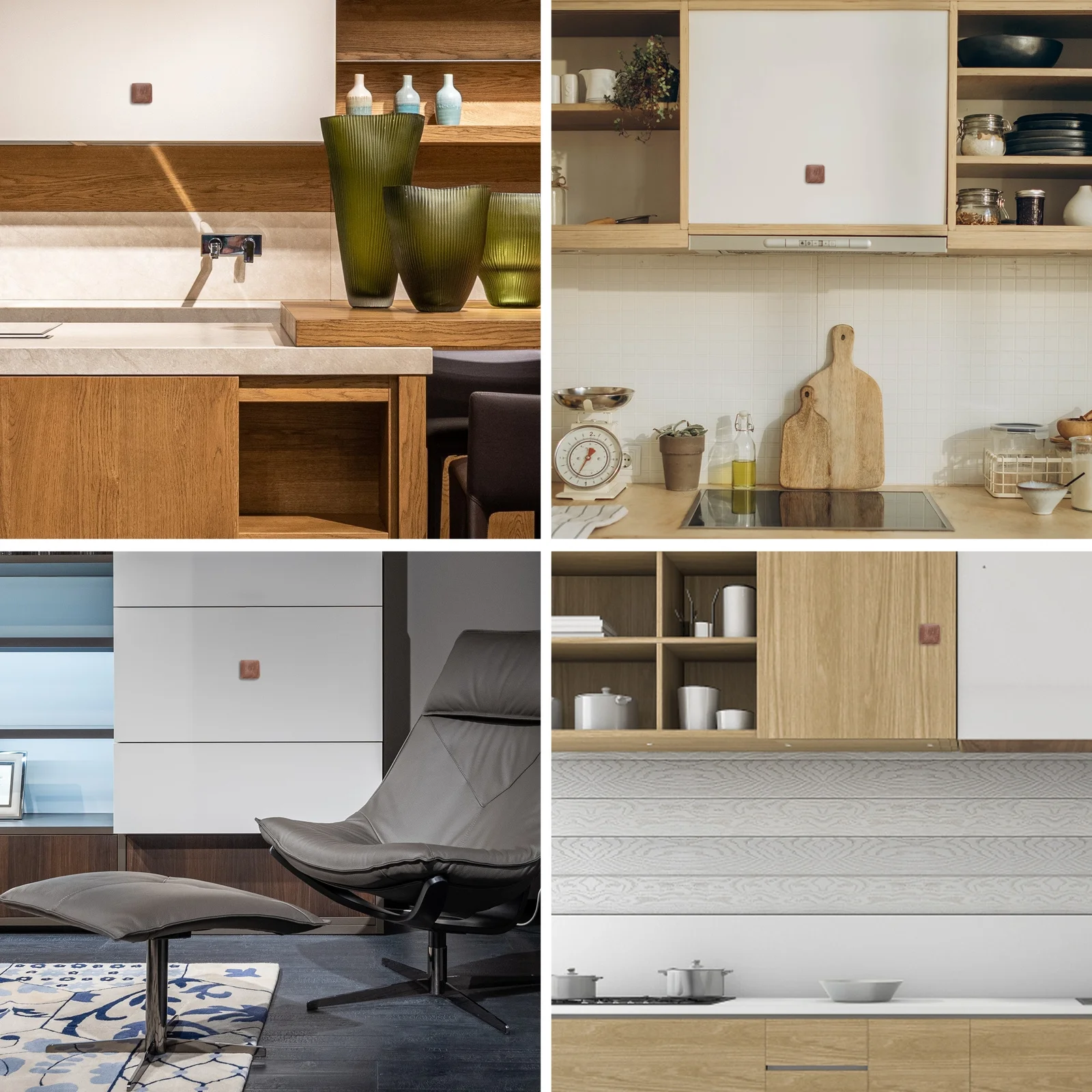 

2Pcs Real Wood Drawer Pull Handles Square Design for Kitchen Cabinet Wardrobe Cupboard Door Furniture Replacement Handle Knob