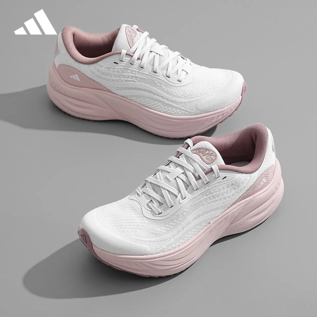 Adidas Damen-Laufschuhe LA3891, atmungsaktives Mesh, Schnürung, leicht, gepolstert, bequeme Sportsneaker – Detail 7