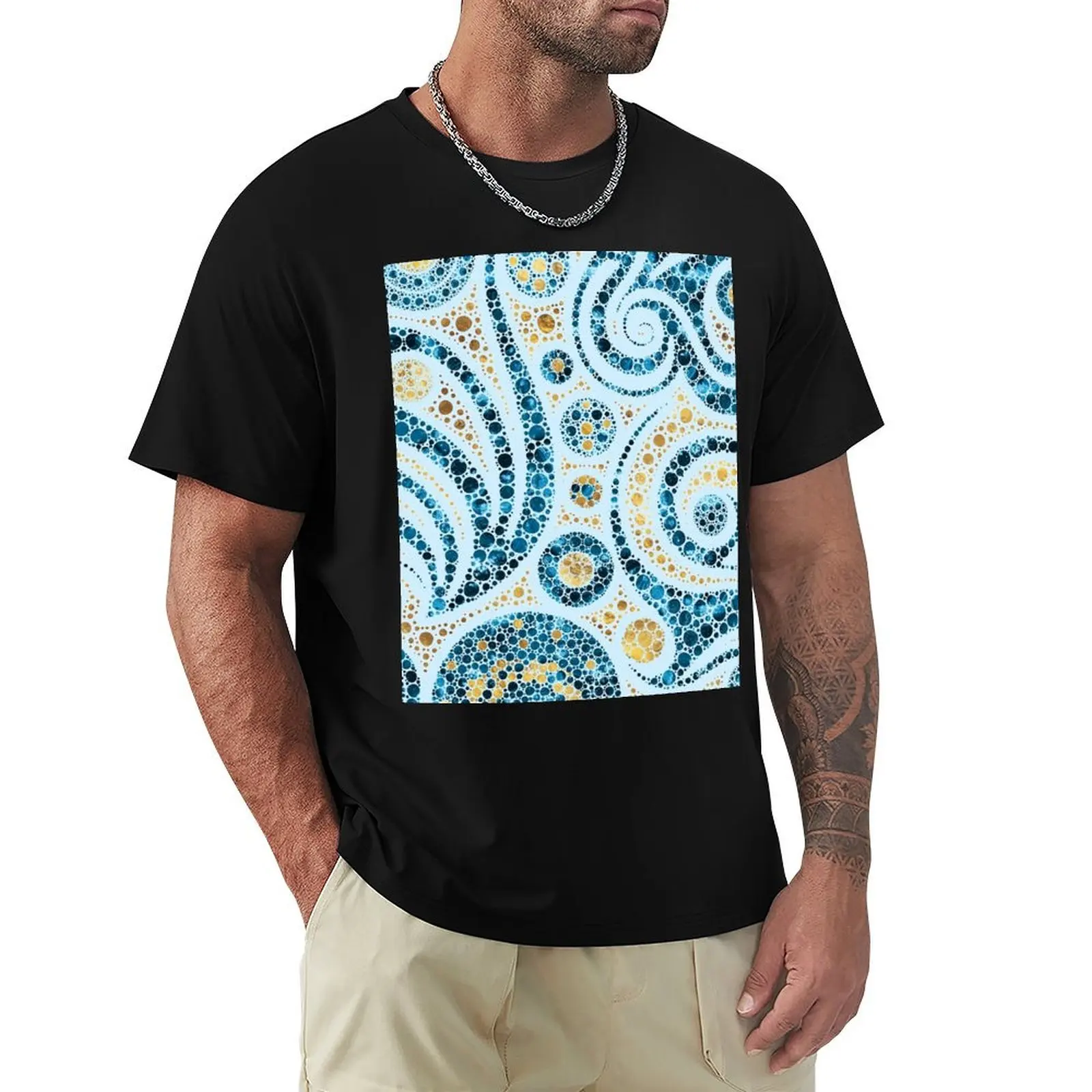 

Dot Art Abstract Composition #5 T-Shirt graphic t shirts gifts for boyfriend mens workout shirts