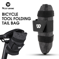 WEST BIKING Bicycle Bag Foldable Tool Storage Bag Front Frame Bag Bike Saddle Pouch Bike Rear Tool Kits Pack Cycling Tool Kits