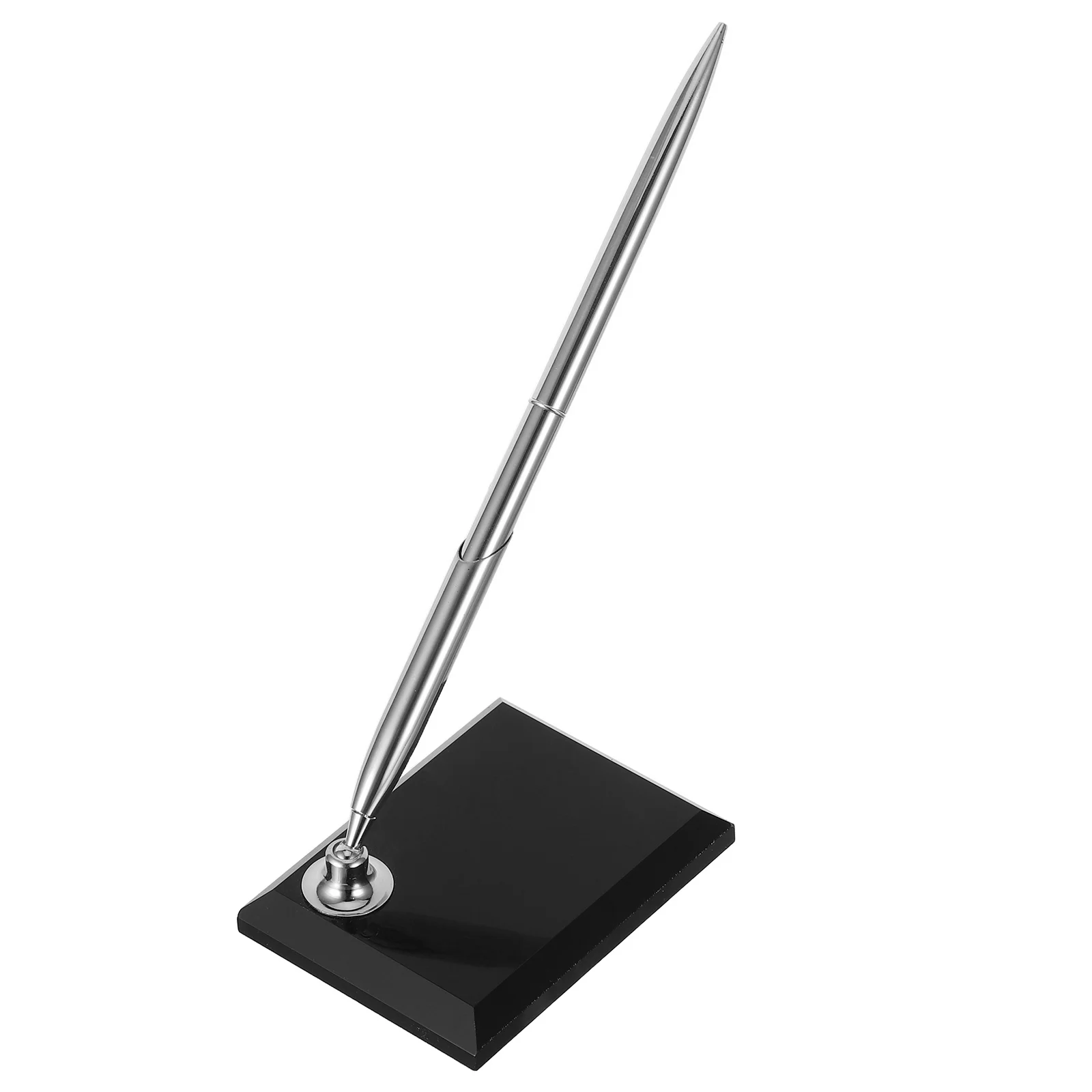 

Sign-In With Stand: Metal Ballpoint Desk Signing Pen For Wedding Guest Book, Business Office Reception, Graduation, Guest