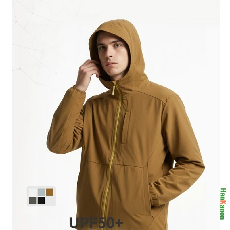 

Унисекс-куртка с защитой от солнца и капюшоном Ice-Touch – легкая, с защитой от УФ-излучения, дышащая, водонепроницаемая для активного отдыха