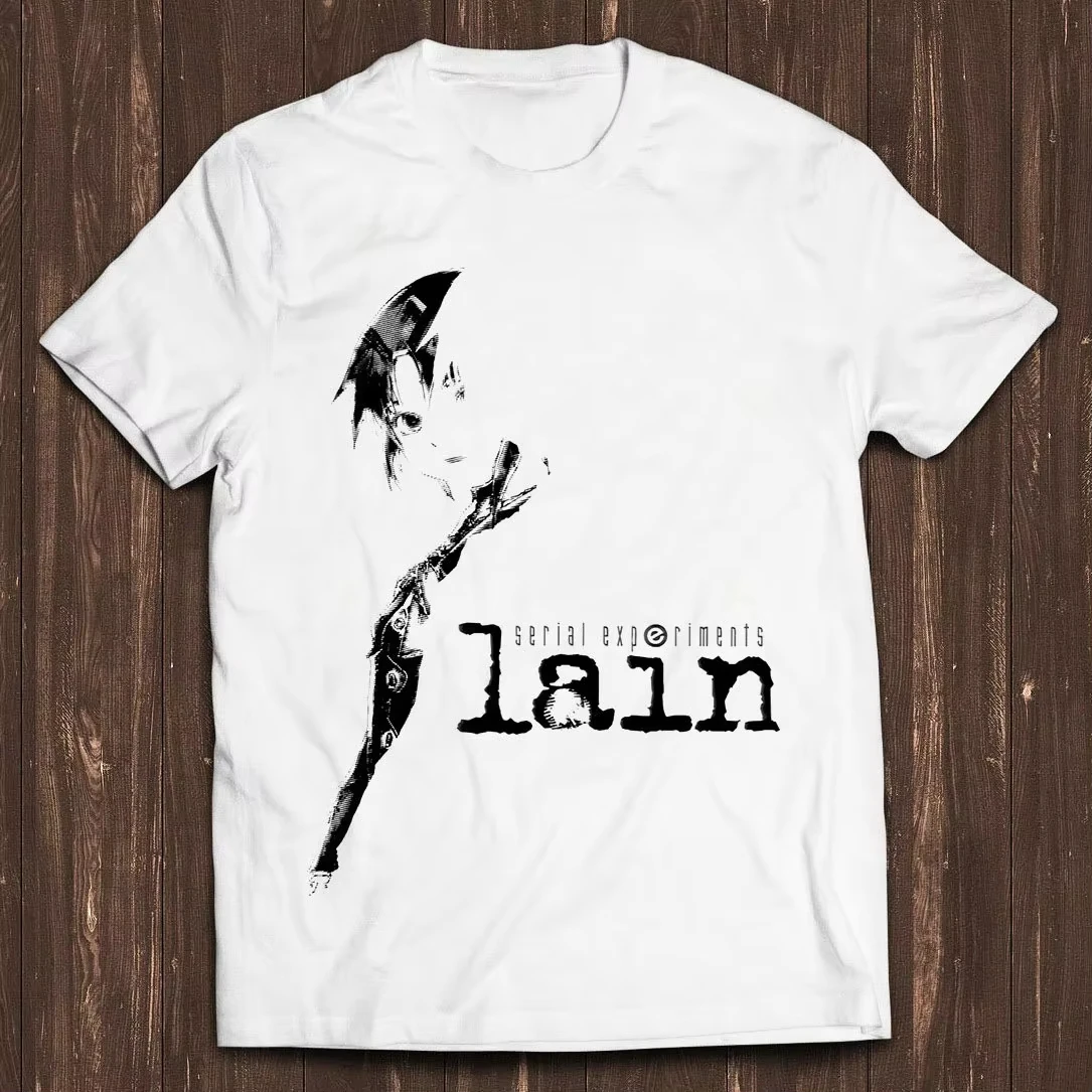Serial Experiments Lain Computer Japanese Manga Anime Meme Gift Funny Unisex Gamer Cult Movie Music Graphic Cotton Short Sleeve