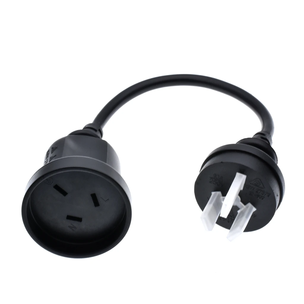 SAA Australia three plug To Australia three female Socket Short Adapter Cable For UPS PDU About 30CM,Australia Power Cord