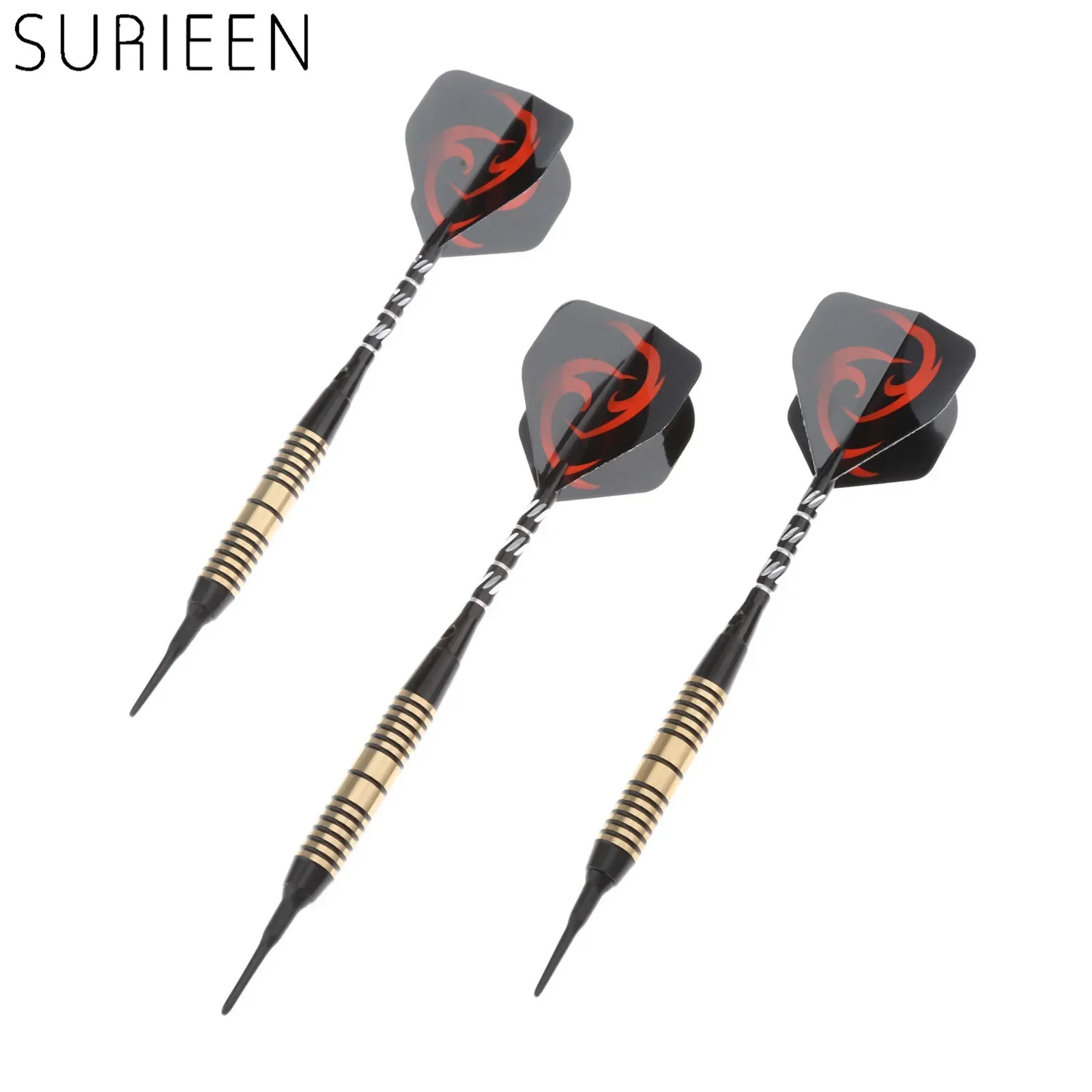 3 Pcs 18g Soft Needle Tip Darts Plastic Soft Point Dart Set With 16g Brass Barrel & Aluminium Shaft & Nice & High Quality Flight