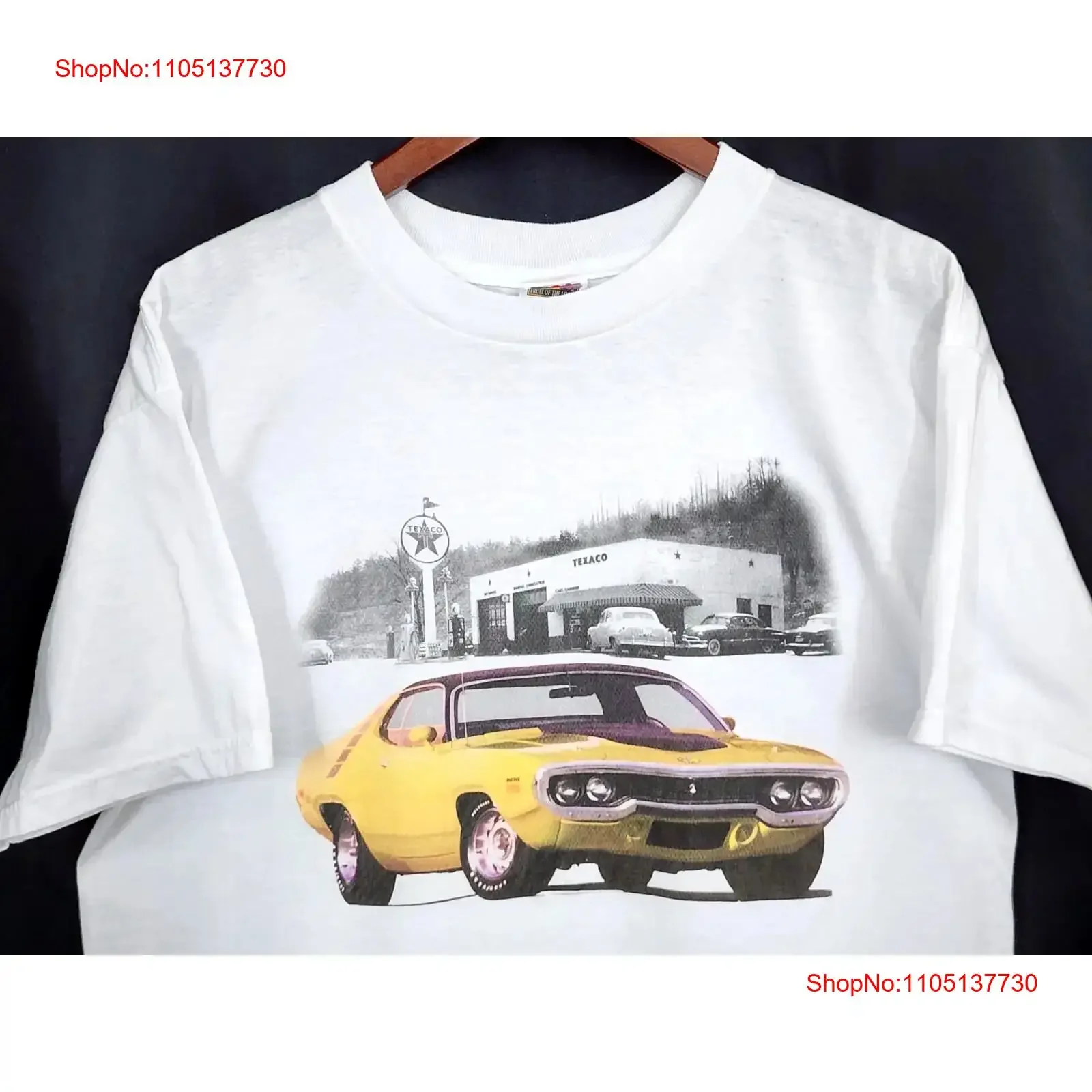 Plymouth Roadrunner 1970s Vintage Muscle Car T Shirt Racing Hot Rod L vintage Washed fashion Top For Everyday Wear Versatile