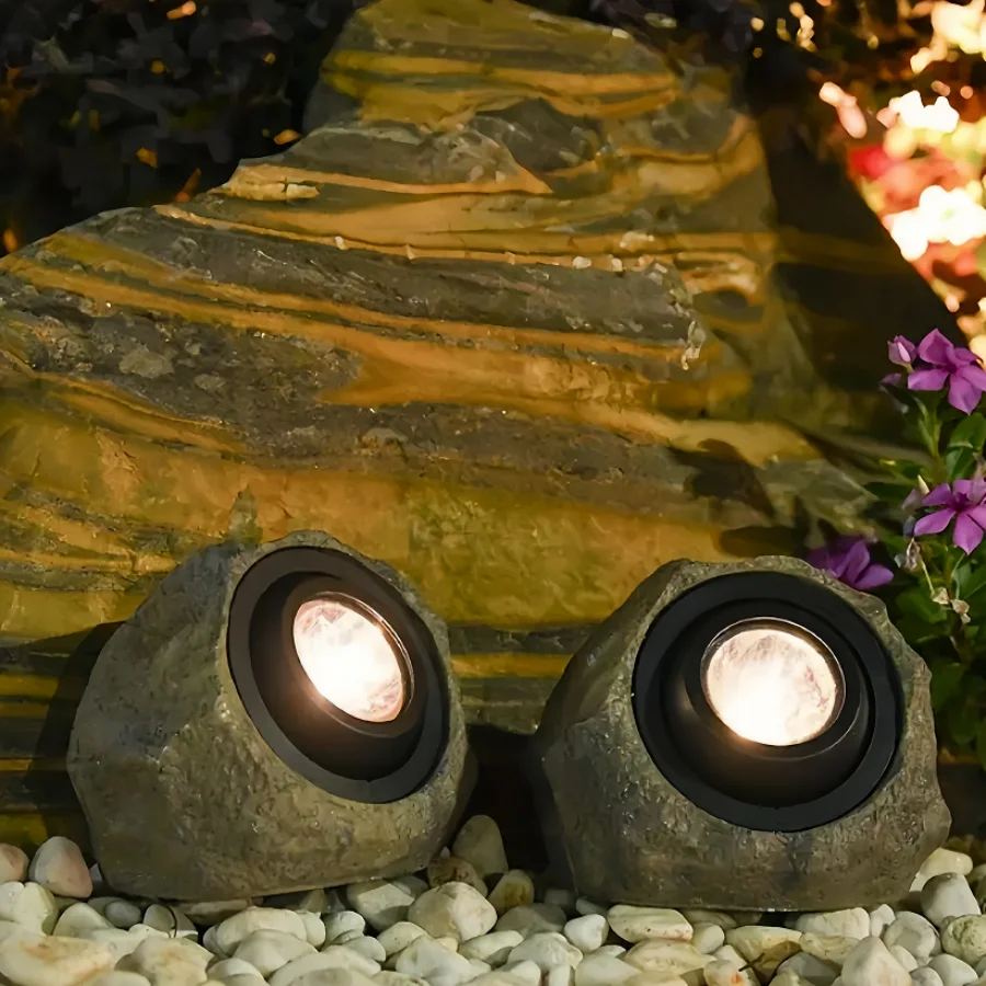 

Outdoor Artificial Stone Lamp, 1 piece, light source for artificial rock courtyard and commercial street decoration, solar-power