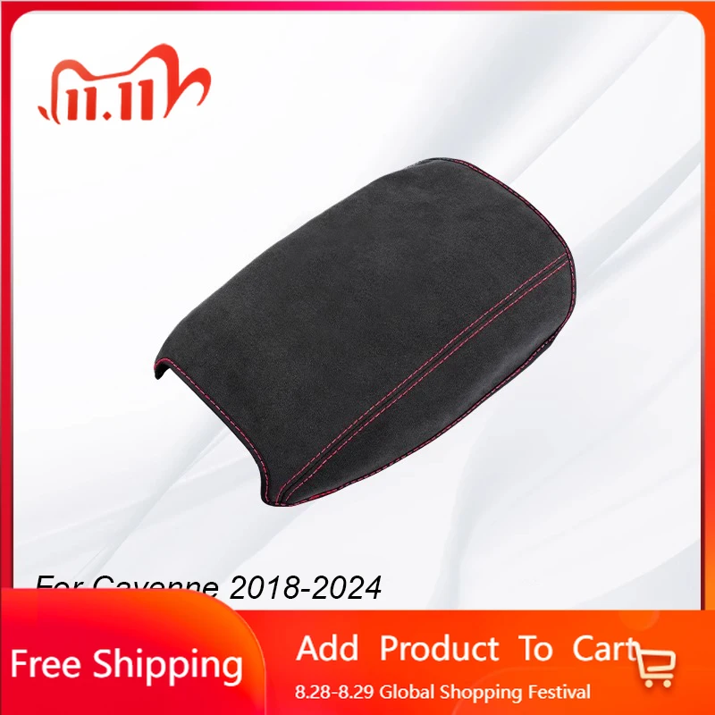 

Внутренние наклейки для Porsche Cayenne 2018-2024, автомобильный замшевый кожаный центральный подлокотник, защитный рукав, чехол для интерьера