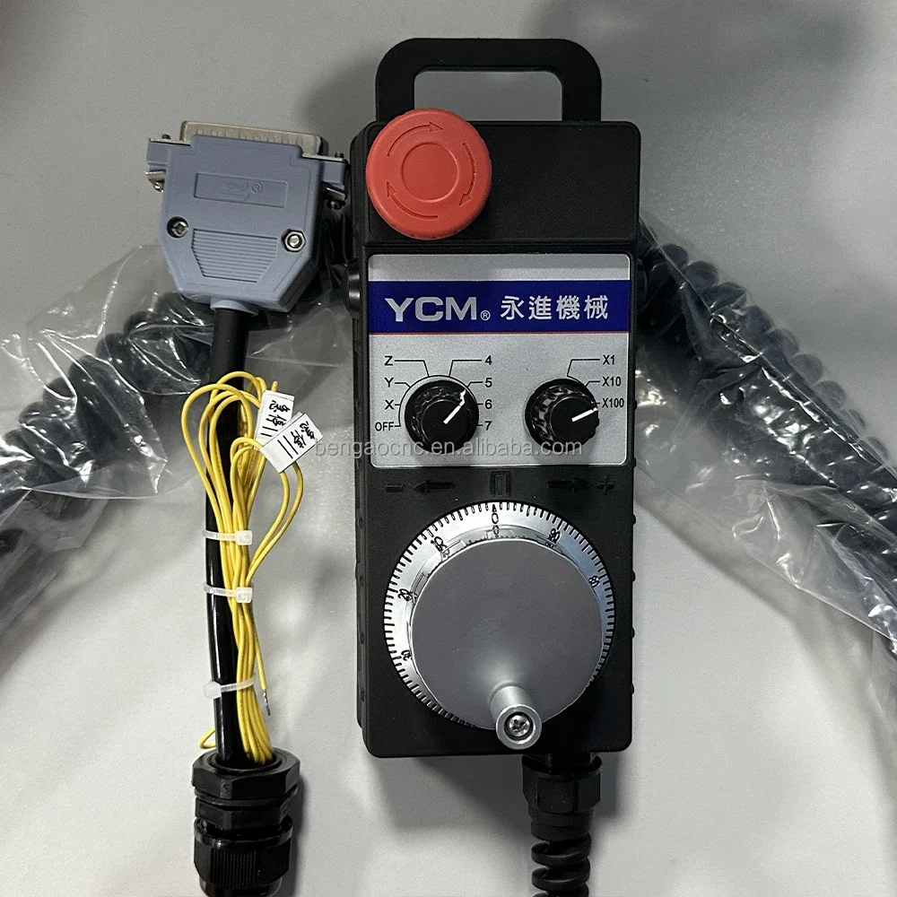 Special YCM Machine Tool Future Mpg Handwheel Manual Pulse Generator With Enable And Emergency Stop Button IHDW-BLACS-IM