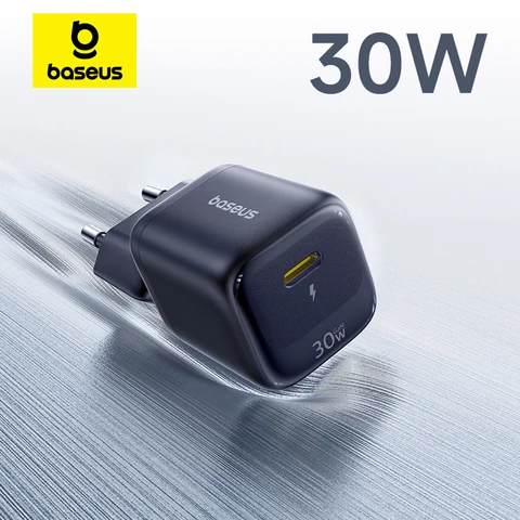 Зарядное устройство Baseus 30W USB-C с быстрой зарядкой PD3.0 QC3.0 PPS для iPhone 17 16 15 1 Pro Max, iPad, Xiaomi, быстрое зарядное устройство GaN