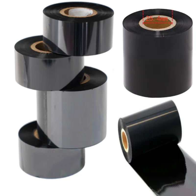 Nastro di carbonio lavabile nero per etichette di abbigliamento Nastro per etichette in nylon da 30 mm/35/40 per stampanti