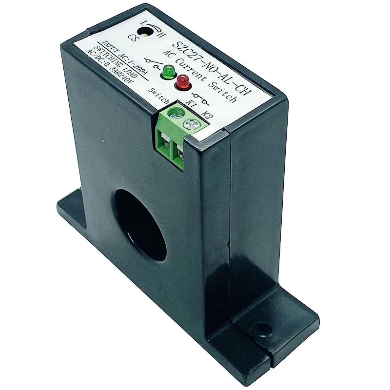 AC current induction switch 0-200A self -power  alarm output PLC control normal closed/opened  current control switch SZC27