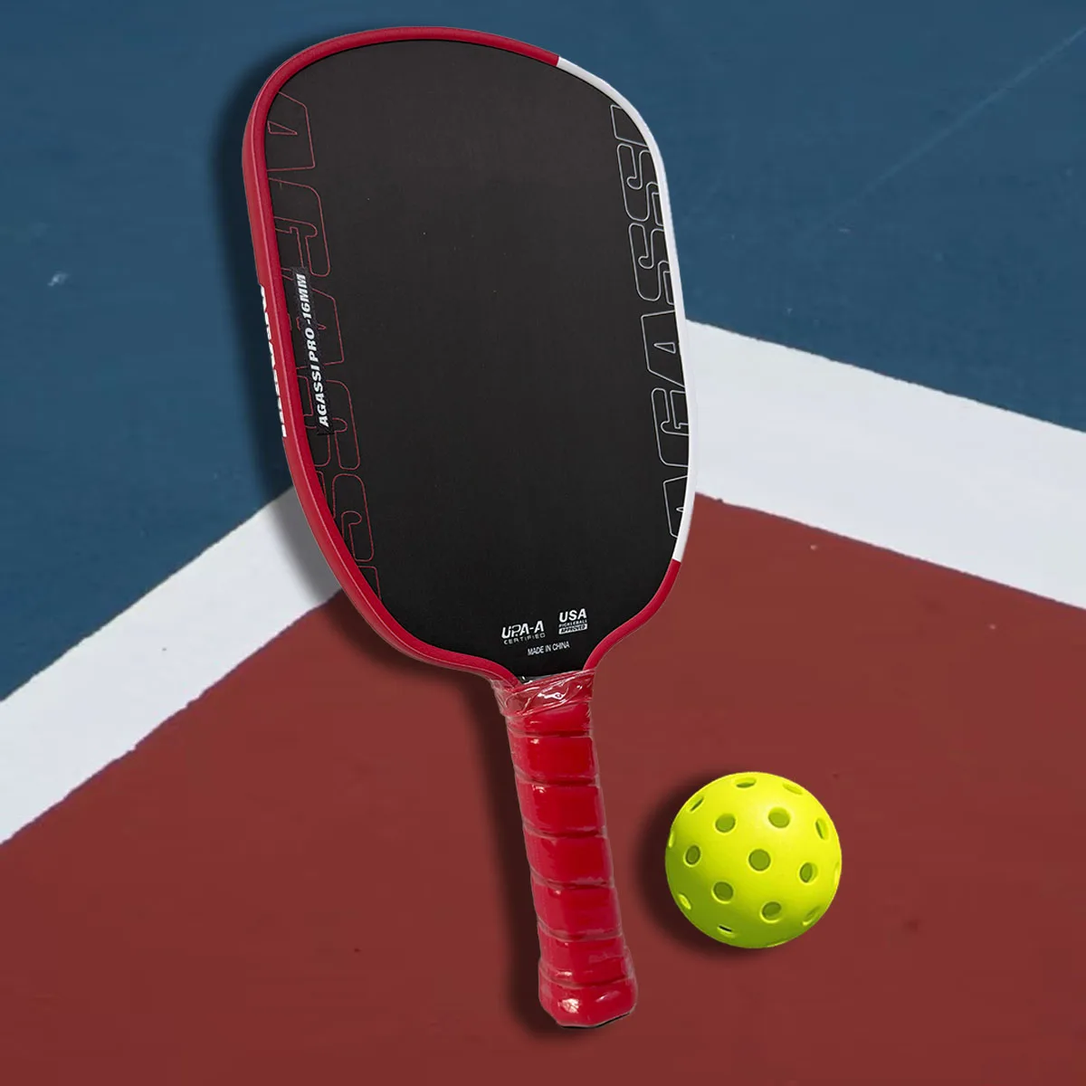 

Agassi Pro 4 Pickleball Paddle OEM Gen 4 Пенопластовый сердечник TFP T700 Углеродное волокно Больше мощности и вращение
