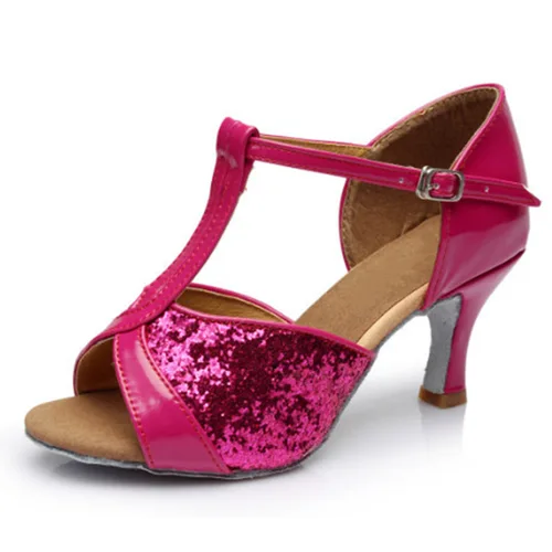 Imagen 2 del producto Zapatos de baile latino de salón Tango para mujer, botas de baile de Salsa latina, zapatos de baile Paty Samba Kizomba, plata, dorado y negro