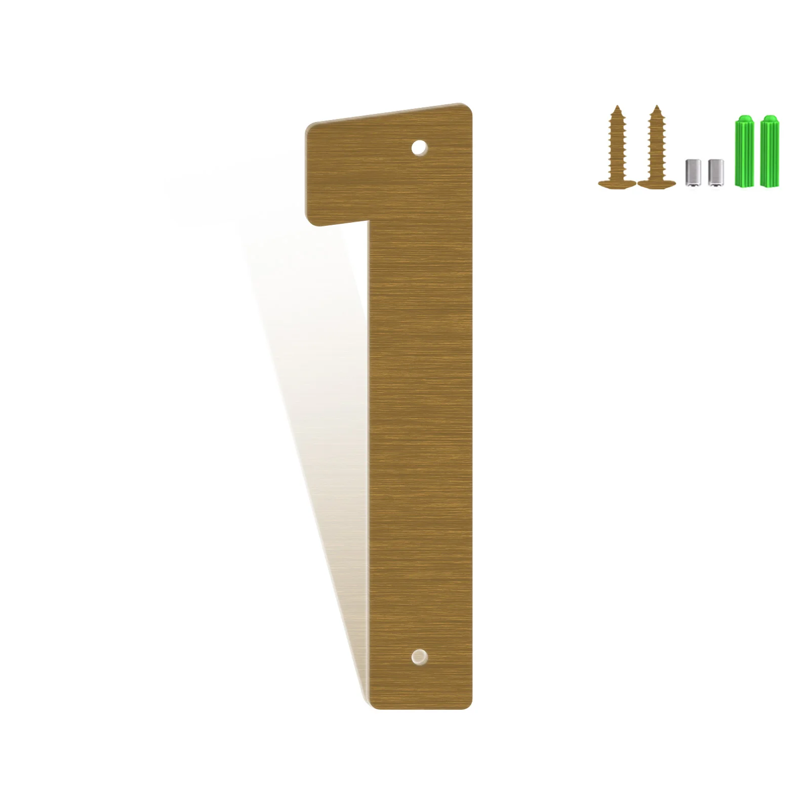 Antique Brass Stainless Steel House Number 2.5-12IN Floating Outdoor Address Plate Custom Villa Door Sign