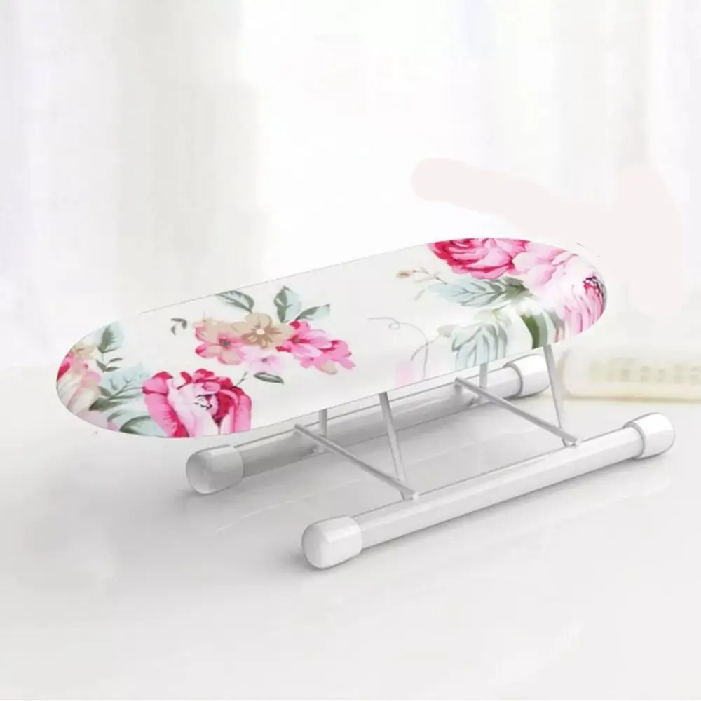 Portable Foldable Mini Ironing Board Heat Resistant Home Supplies Ironing Board Rack Metal Household Clothes Ironing Cover