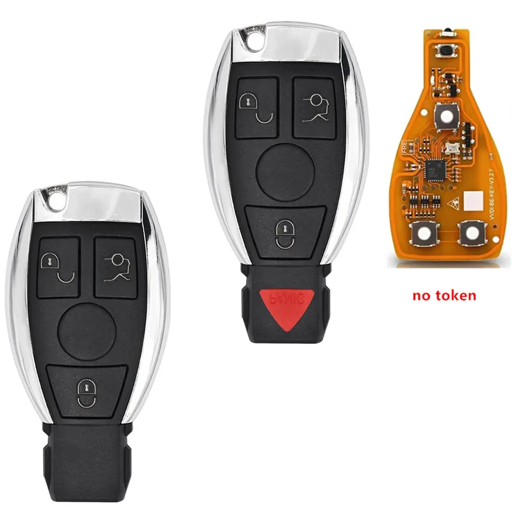 1/5pcs 315MHz/433MHz Xhorse VVDI BE Key Pro 3/4 Buttons For Mercedes Benz V3.2 PCB Remote Key Chip Improved Version Smart